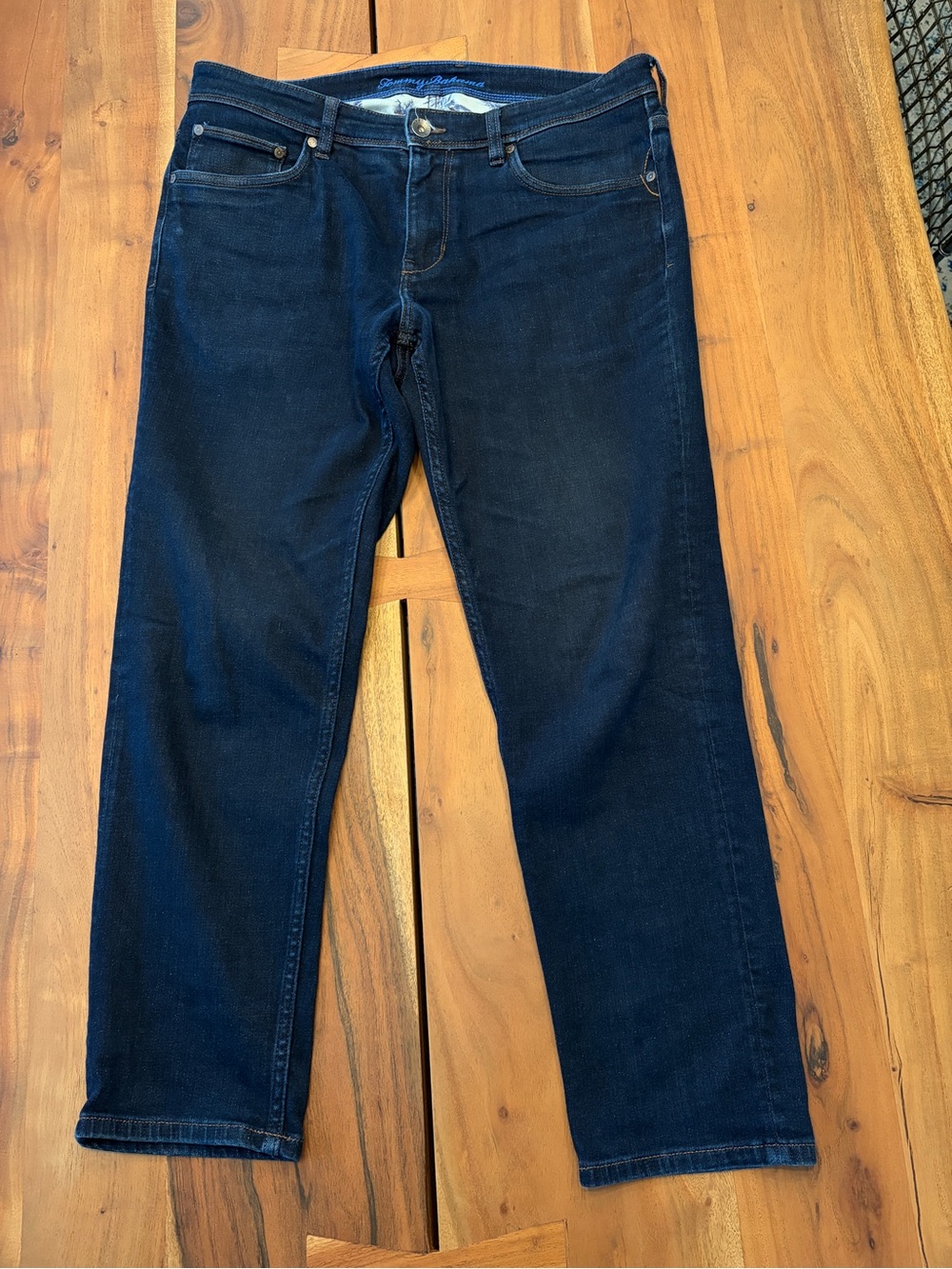 Tommy Bahama Men's Dark Blue Straight-Leg Jeans - Classic Everyday Style